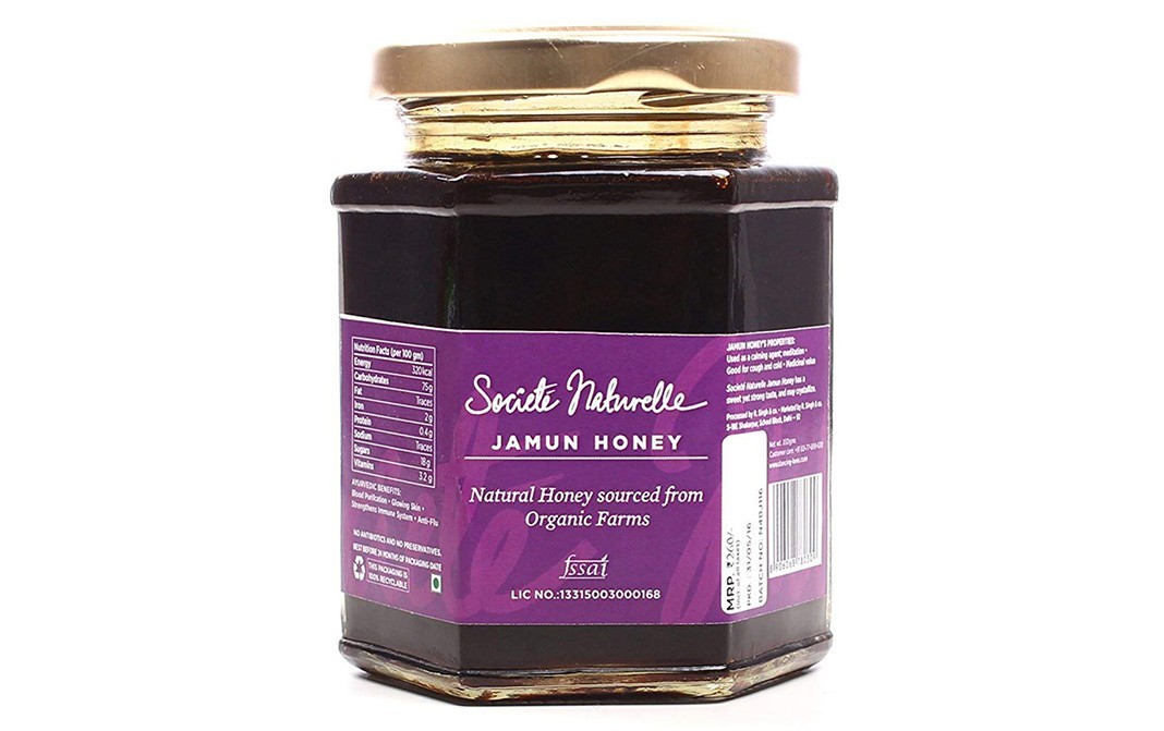 Societe Naturelle Jamun Honey    Glass Jar  340 grams